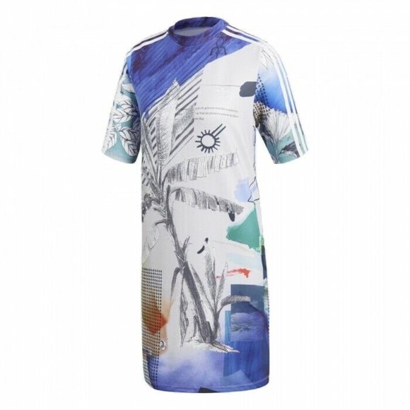 NWT ADIDAS‎ Originals FARM RIO Brazil Palm Graffiti Printed Roo de Janeiro Dress - Picture 4 of 6